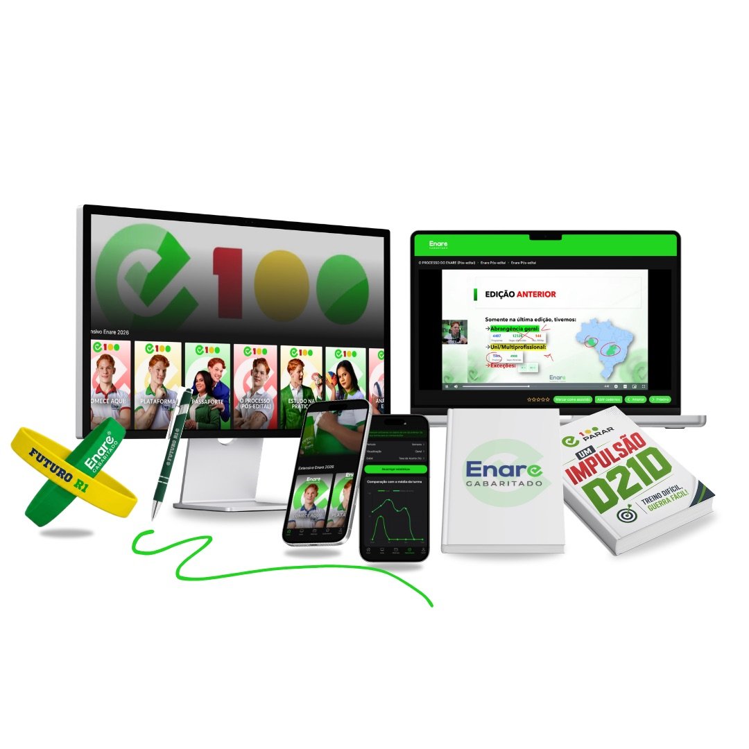 Kit do aluno Enare 100 — plataforma, livro Impulsão D21D, pulseira Futuro R1 e material de estudo